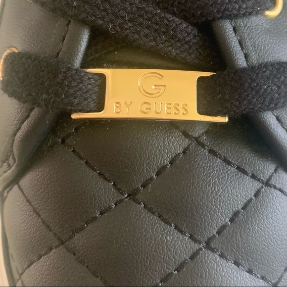 G by Guess Black & Gold Quilted Sneakers Size: 7.5 - Picture 10 of 14